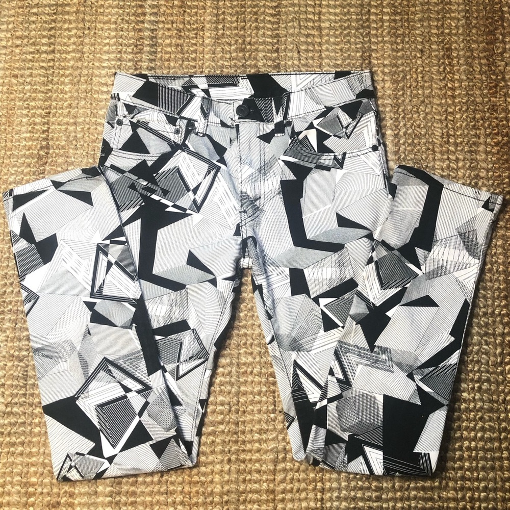 Levi's Black and White 510 Super Skinny Geometric Jeans